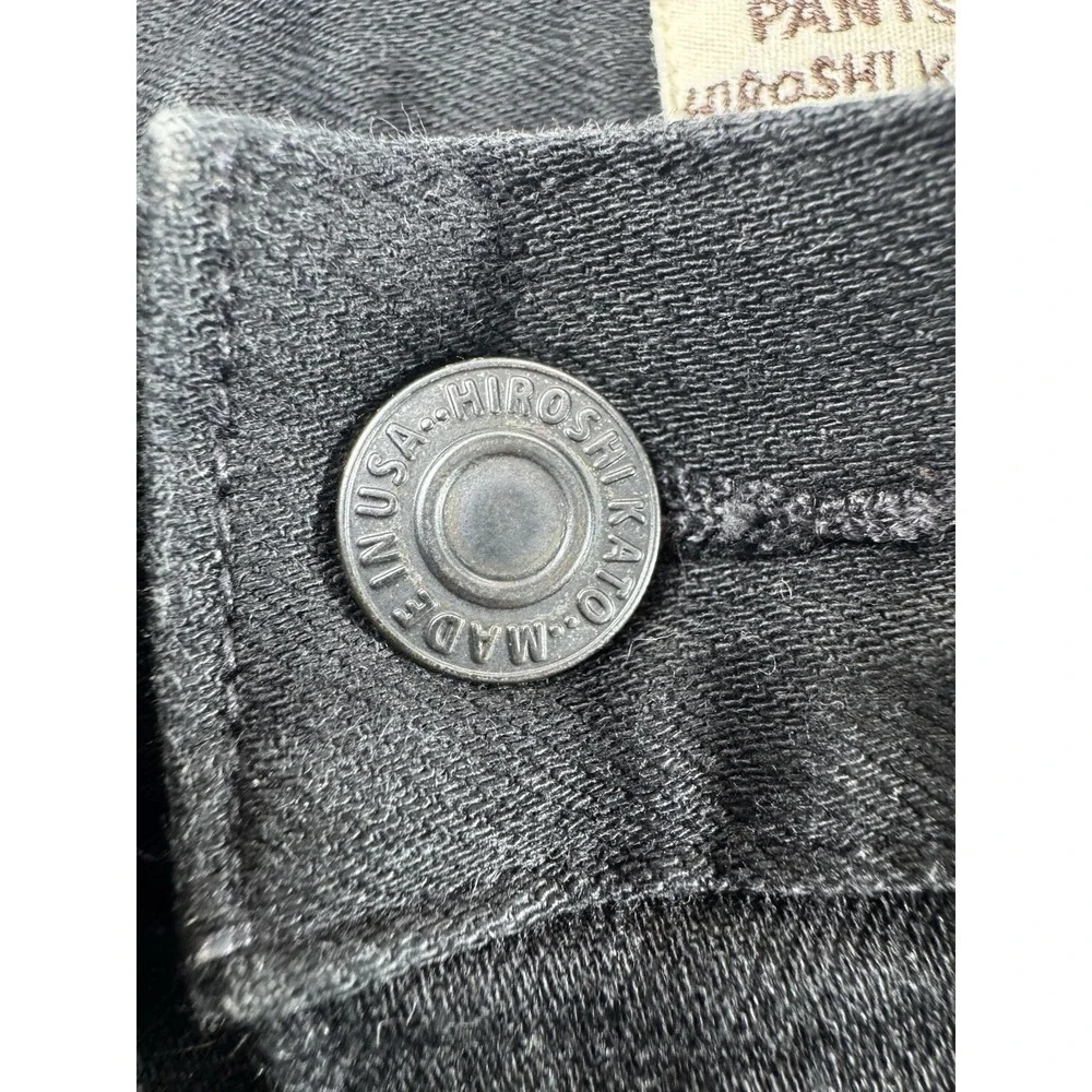 Hiroshi Kato The Scissors Slim Tapered Jeans Black Raw Made in USA Mens 34